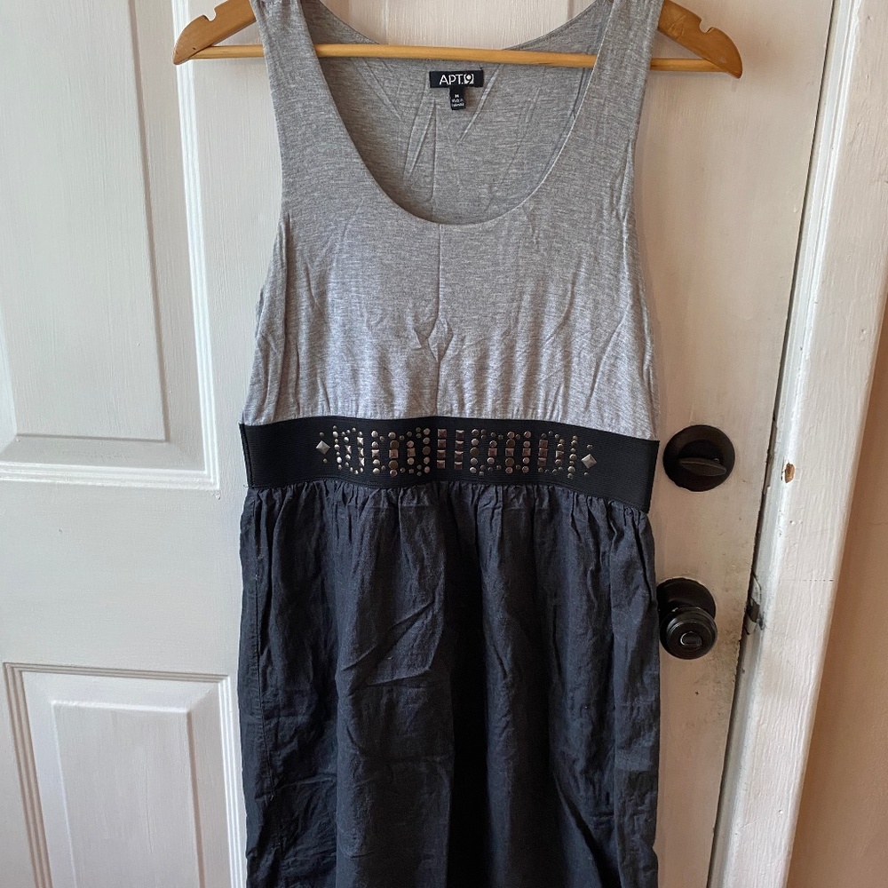 STUDDED WAISTBAND DRESS M